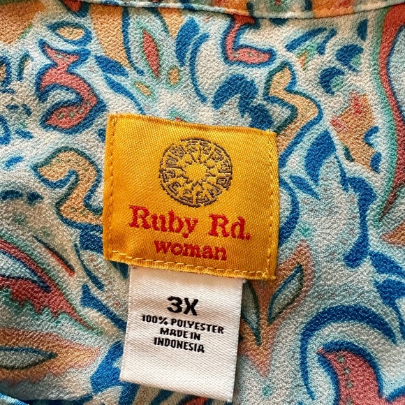 Ruby Rd. Multicolor Paisley Blouse - Picture 2 of 3